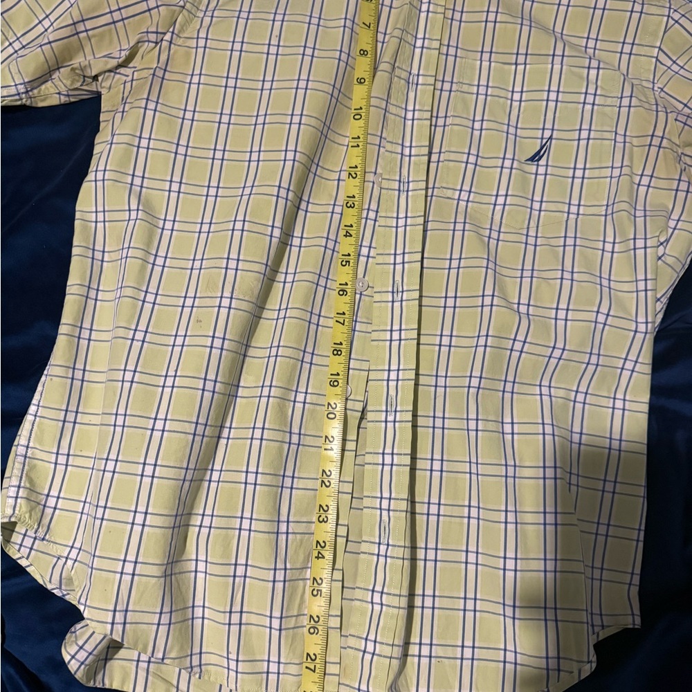 Nautica Yellow Checkered Men's Shirt - Picture 4 of 7
